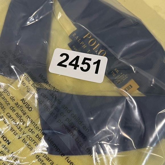 Polo Ralph Lauren XXL Classic Yellow Rugby Short Sleeve Yacht Club Polo Shirt - Picture 11 of 11